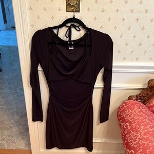 Sexy Black Long Sleeve Dress